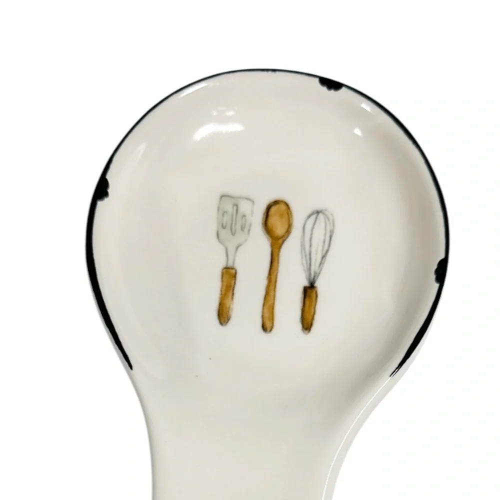 NEW Rae Dunn REST Farmhouse Design SPOON REST - Picture 2 of 4